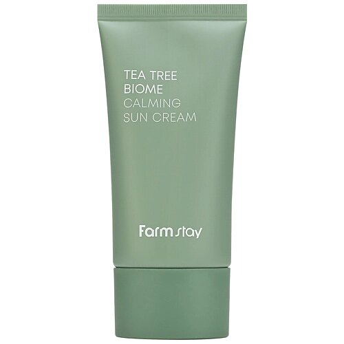 FARMSTAY Крем для лица солнцезащитный с экстрактом чайного дерева Tea Tree Biome Calming Sun Cream SPF50+/PA++++ от компании Admi - фото 1