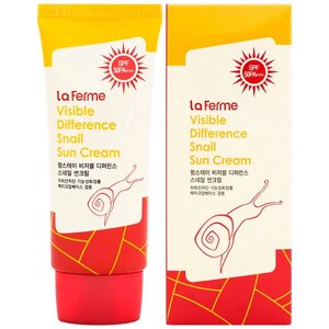 FARMSTAY Крем для лица Солнцезащитный с муцином улитки SPF50 PA Visible Difference Snail Sun Crème