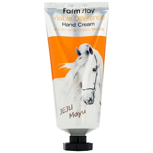 FARMSTAY Крем для рук с лошадиным маслом Visible Difference Hand Cream Jeju Mayu от компании Admi - фото 1