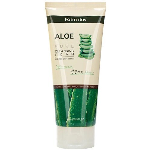 FARMSTAY Пенка для лица очищающая с экстрактом алоэ Aloe Pure Cleansing Foam от компании Admi - фото 1
