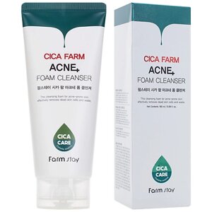 FARMSTAY Пенка для умывания очищающая с центеллой азиатской Cica Farm Acne Foam Cleanser