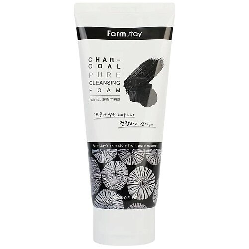 FARMSTAY Пенка очищающая для лица с древесным углем Charcoal Pure Cleansing Foam от компании Admi - фото 1