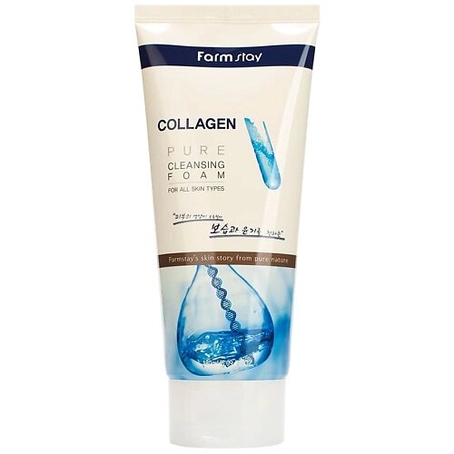 FARMSTAY Пенка очищающая для лица с коллагеном Collagen Pure Cleansing Foam от компании Admi - фото 1