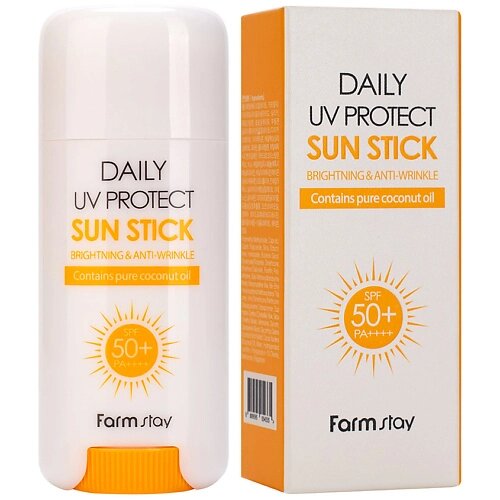 FARMSTAY Стик для лица Солнцезащитный SPF50 PA++++ Daily UV Protect Sun Stick от компании Admi - фото 1