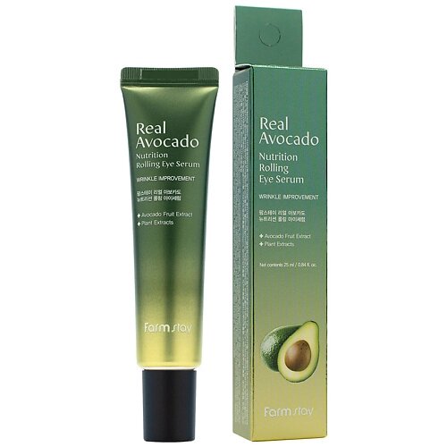 FARMSTAY Сыворотка-роллер для кожи вокруг глаз с экстрактом авокадо Real Avocado Nutrition Rolling Eye Cream от компании Admi - фото 1