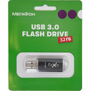 Флеш-накопитель Flexis 32Gb USB3.0, черный
