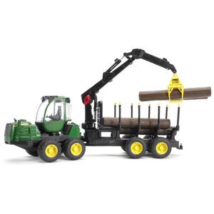 Форвардер John Deere 1210E с прицепом и аксессуарами