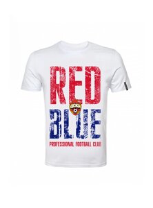 Футболка детская "RED-BLUE", цвет белый (140)