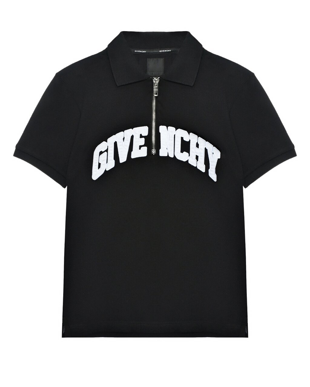 Футболка-поло на молнии с логотипом, черная Givenchy от компании Admi - фото 1