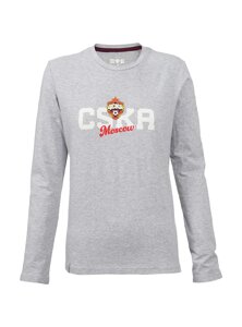 Футболка с длинным рукавом женская "CSKA Mosсow", цвет серый (L)