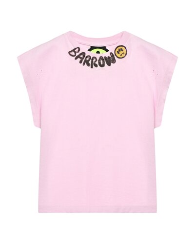 Футболка с лого, розовая Barrow