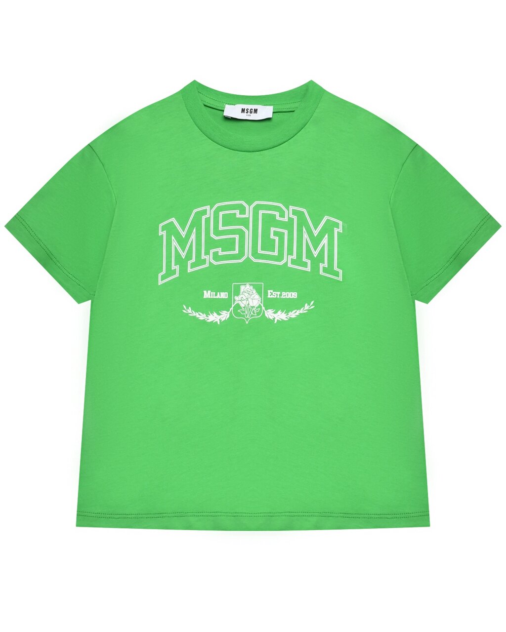 Футболка с логотипом, зеленая MSGM от компании Admi - фото 1