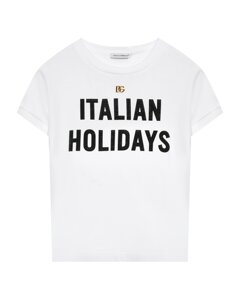 Футболка с принтом Italian Holidays Dolce&Gabbana