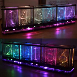 Geekcreit DIY Imitate Glow Часы Набор Полноцветный RGB Glow Трубка Часы LED Музыкальный спектр Набор