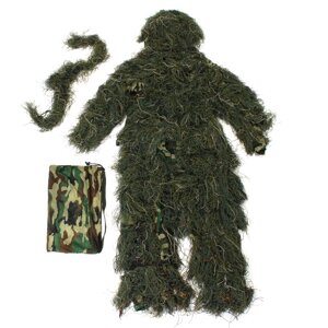Ghillie Suit Camo 3D Лесной Камуфляж Лесная Охота Скрыть Кемпинг Одежда 5 Шт. Сумка