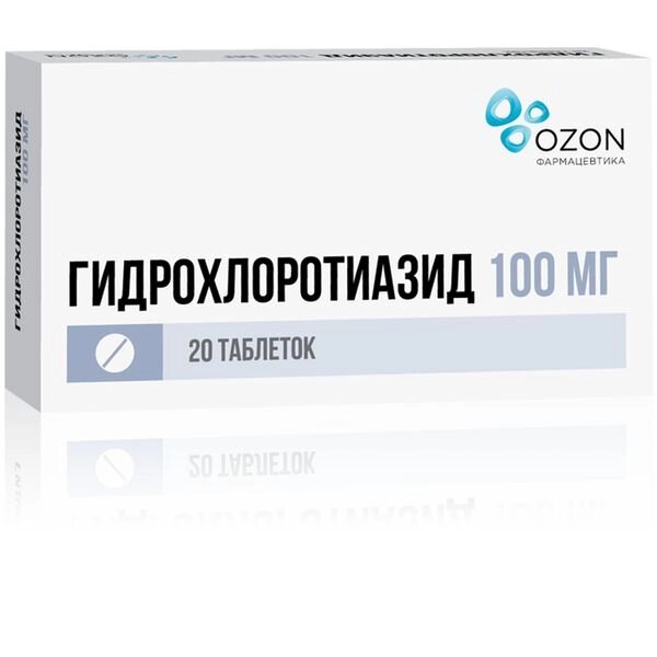 Гидрохлоротиазид таблетки 100мг 20шт от компании Admi - фото 1