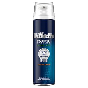 GILLETTE Пена для бритья Fusion ProGlide Sensitive Active Sport