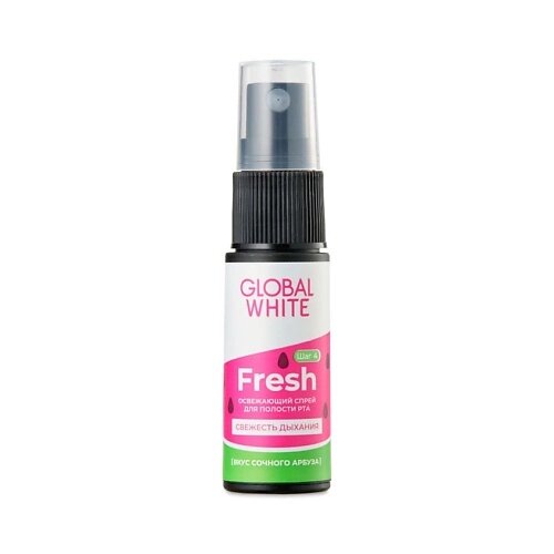 GLOBAL WHITE Освежающий спрей для полости рта со вкусом арбуза Fresh от компании Admi - фото 1