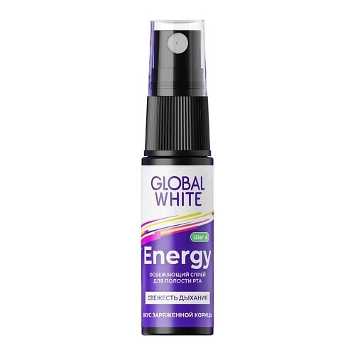 GLOBAL WHITE Освежающий спрей для полости рта со вкусом корицы Energy от компании Admi - фото 1