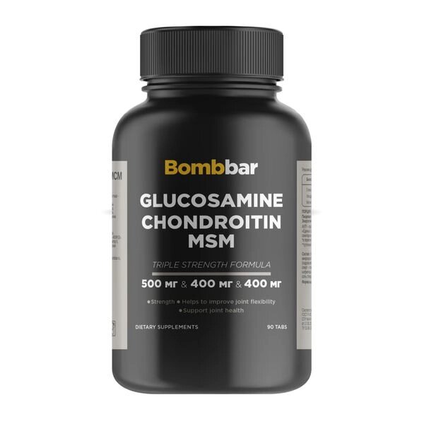 Глюкозамин+Хондроитин МСМ Bombbar таблетки 1580мг 90шт от компании Admi - фото 1