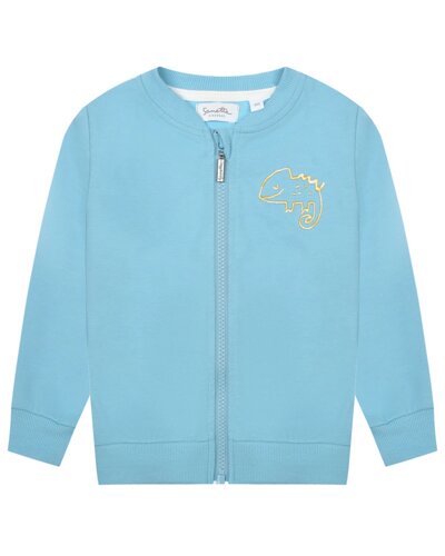 Голубая спортивная куртка с принтом хамелеон Sanetta Kidswear