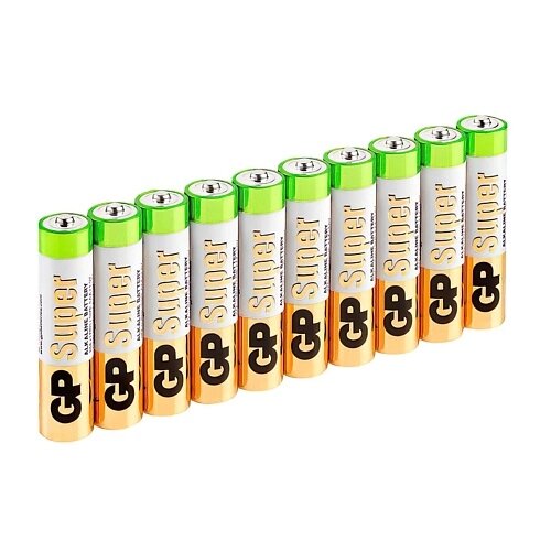 GP BATTERIES Батарейки ААА мизинчиковые алкалиновые Super Alkaline, набор 10 шт 10.0 от компании Admi - фото 1