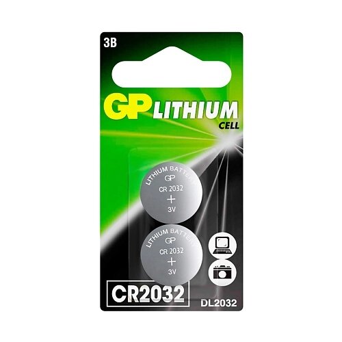 GP BATTERIES Литиевая дисковая батарейка GP Lithium CR2032 2.0 от компании Admi - фото 1