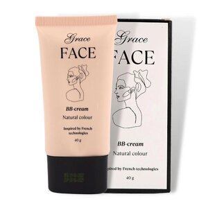 GRACE FACE Тональный увлажняющий BB крем для лица с легким сияющим финишем 40.0