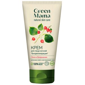 GREEN MAMA Ночной крем для лица "Биорегенерация"Липа и Боярышник" Natural Skin Care