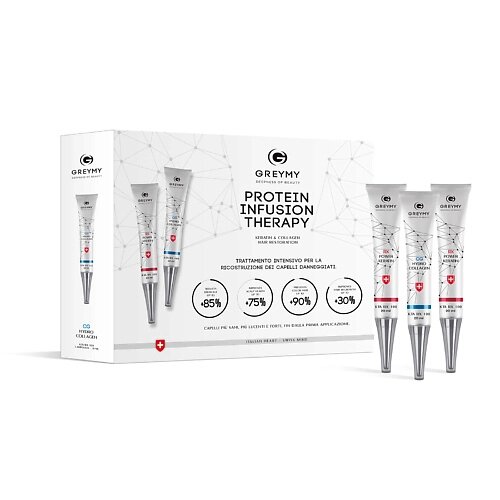 Greymy ампулы rx100 концентрат кератина+гидроколлаген protein infusion therapy 200