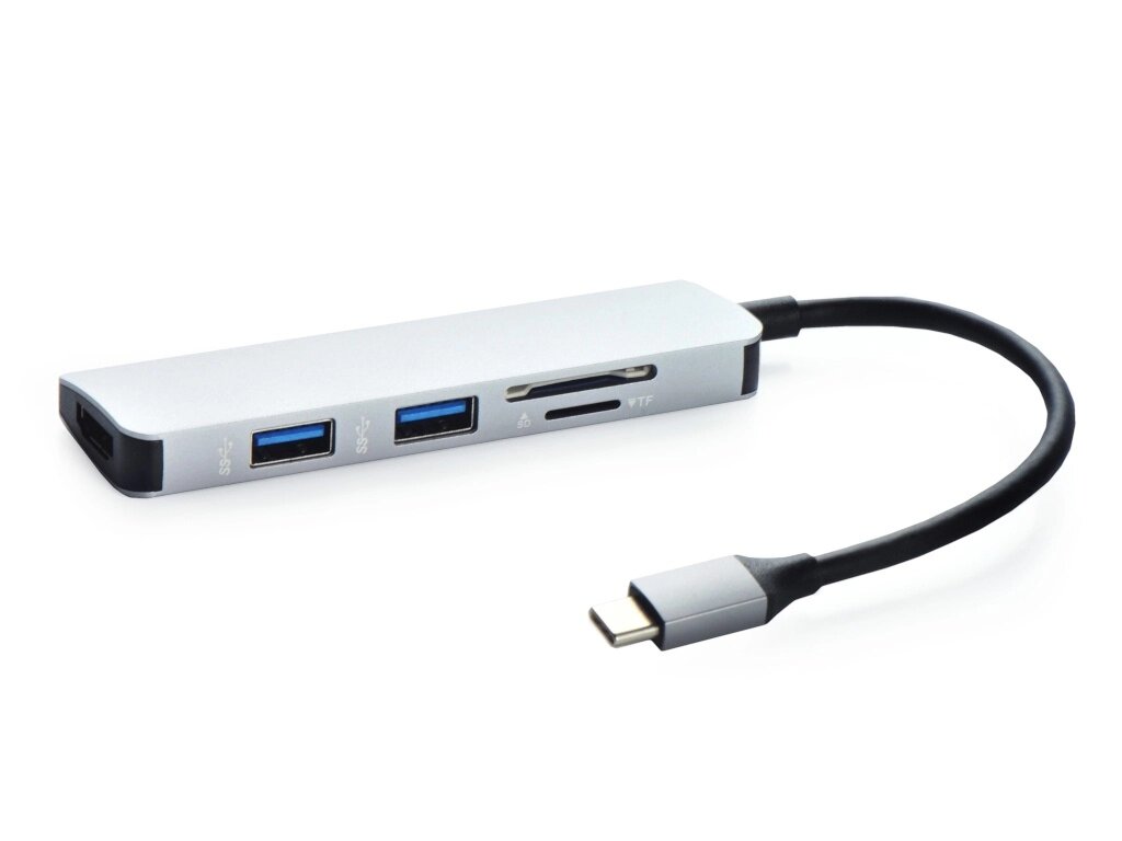 Хаб USB Gurdini USB-C Expander to HDMI 4K +2xUSB 3.0 +CardReader для APPLE MacBook Graphite 910069 от компании Admi - фото 1