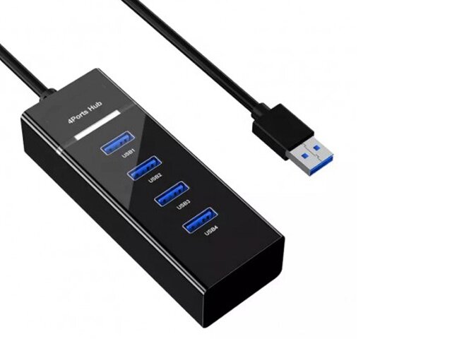 Хаб USB KS-is 1xUSB 3.0 3xUSB 2.0 F - USB 3.0 Type-A M 1.2m KS-728 от компании Admi - фото 1