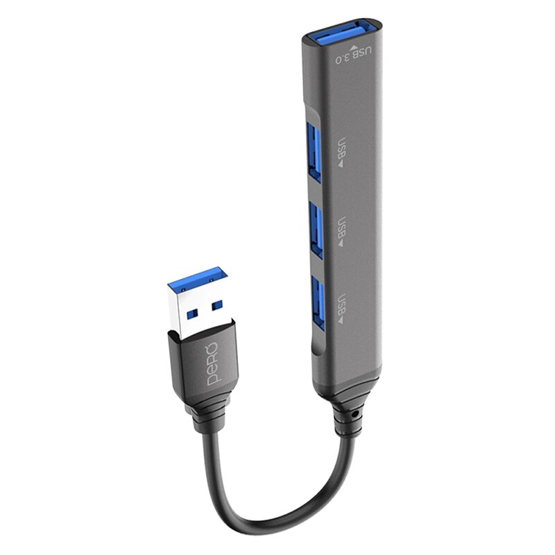 Хаб USB Pero MH01 USB-A - USB 3.0+3xUSB 2.0 Grey MH01GR от компании Admi - фото 1