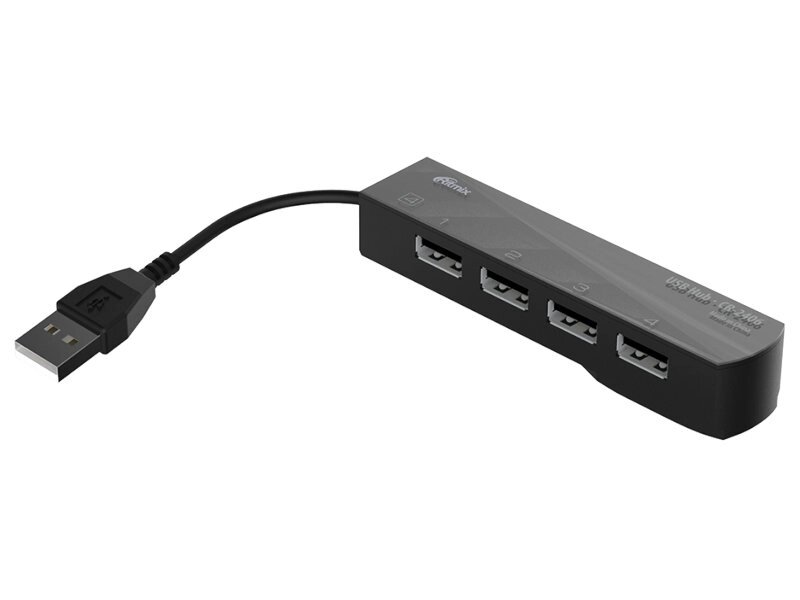 Хаб USB Ritmix CR-2406 USB 4-ports Black от компании Admi - фото 1
