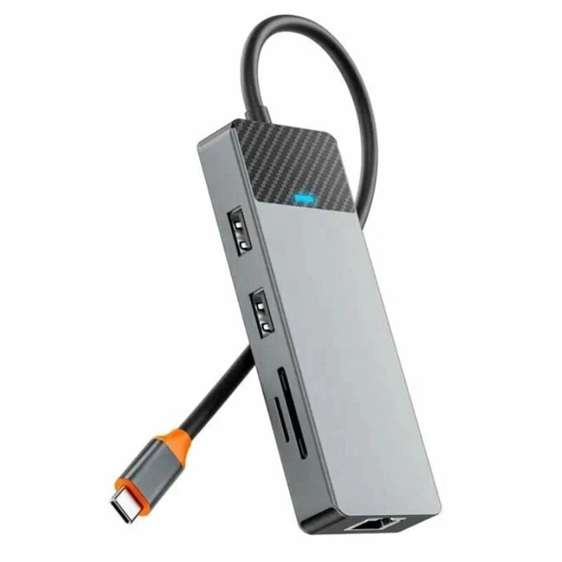 Хаб USB Wiwu Linker A923RPT 9-in-1 USB-C Grey 6976195094053 от компании Admi - фото 1