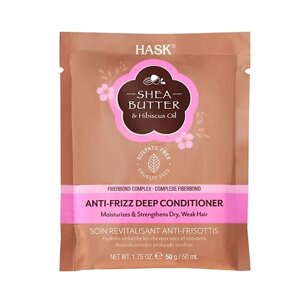 HASK Маска для непослушных волос с маслом ши и экстрактом гибискуса Shea Butter Anti-Frizz Deep Conditioner