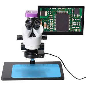 HAYEAR 7X-45X тринокулярный стереомикроскоп 51MP HDMI цифровой USB промышленный микроскоп камера для ремонта телефона Па