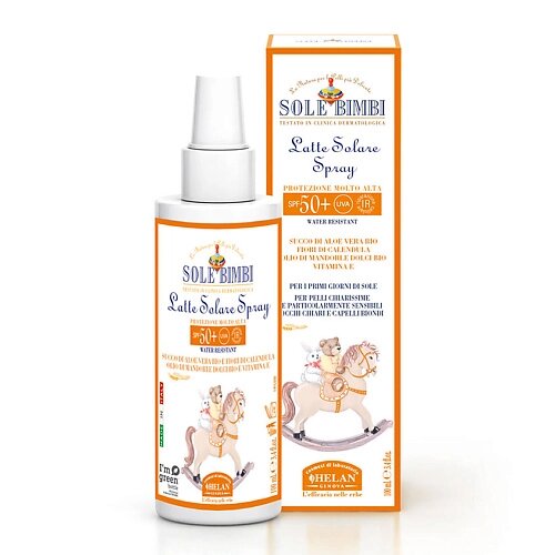 HELAN Детское молочко-спрей для защиты от солнца c фактором защиты SPF 50+ Sole Bimbi 100.0 от компании Admi - фото 1