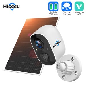 Hiseeu CG6 Outdoor WiFi Солнечная камера 3-мегапиксельная беспроводная система ночного видения PIR Обнаружение телефона