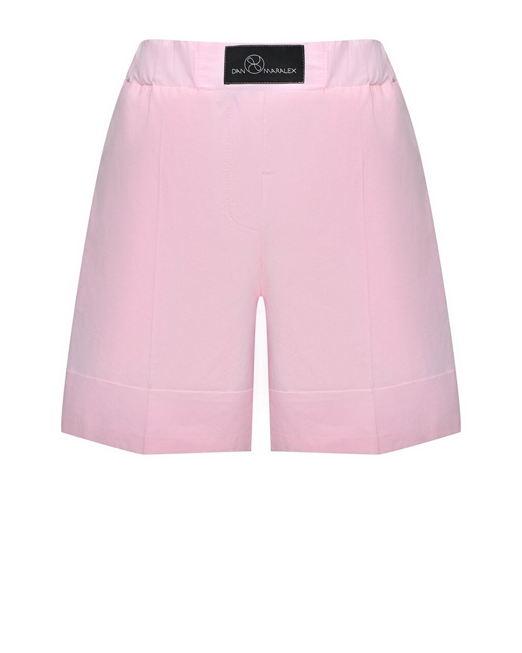 Хлопковые шорты с поясом на резинке, розовые Dan Maralex от компании Admi - фото 1