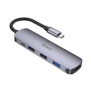 Hoco 5 в 1 концентратор Type C к адаптеру USB 3.0 2.0 док-станция PD60W для MacBook Pro аксессуары HDMI-совместимый разв