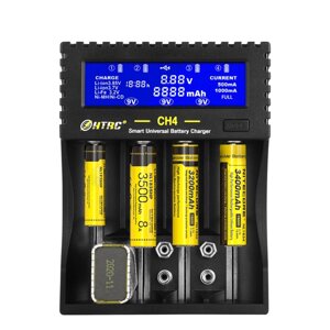 HTRC CH4 Батарея Зарядное устройство Li-ion Li-fe Ni-MH Ni-CD Smart Быстрое зарядное устройство для 18650 26650 6F22 9В