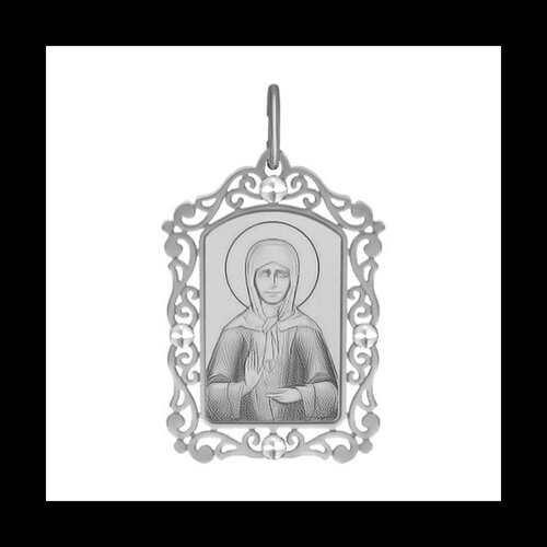 Иконка " Святая блаженная Матрона Московская" SOKOLOV из серебра с алмазной гранью и лазерной обработкой