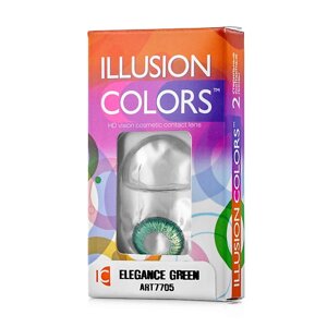 Illusion цветные контактные линзы illusion colors elegance green