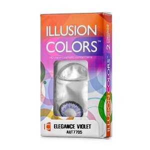 Illusion цветные контактные линзы illusion colors elegance violet