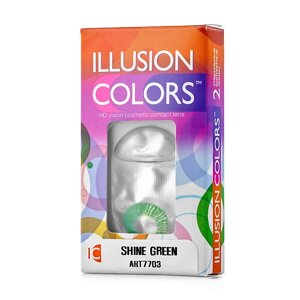 Illusion цветные контактные линзы illusion colors SHINE green