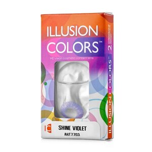 Illusion цветные контактные линзы illusion colors SHINE violet