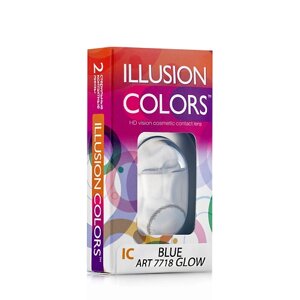 Illusion цветные контактные линзы illusion GLOW BLUE
