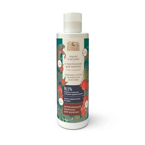 INDIBIRD Шампунь аюрведический Гранат и ветивер с пантенолом для мужчин Pomegranate & Vetiver Ayurvedic Shampoo