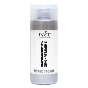 INVIT Тоник для глубокого очищения пор с ниацинамидом 12%цинком и витамином С 150.0